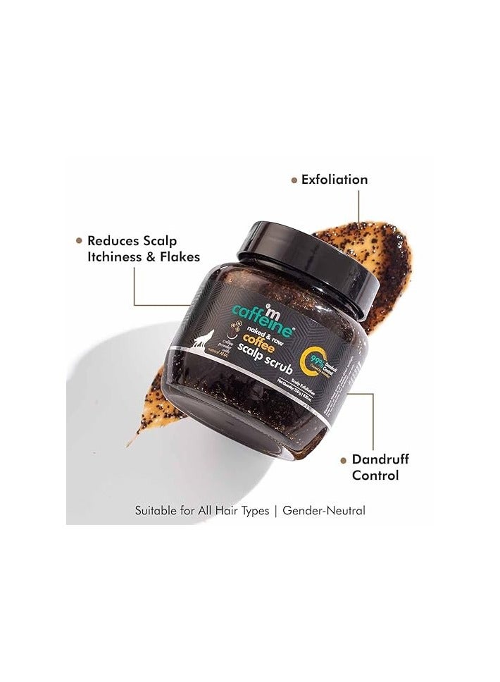 mCaffeine Anti Dandruff Coffee Scalp Scrub - 99% Dandruff Control Treatment for Men & Women | Scalp Exfoliator & Dandruff Remover | For Itchy Scalp in Hot & Humid Weather- 250gm  - Image 2