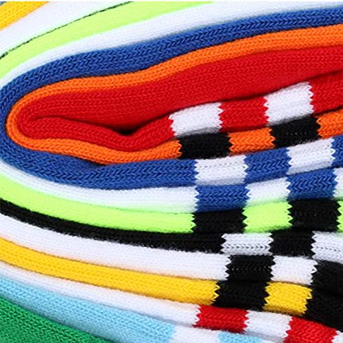 Tergy 10 Pairs Kids Soccer Socks Stretchy Knee High Tube Colorful Football Athletic Team Socks for Boys Girls (9-12 Years Old) - Image 4