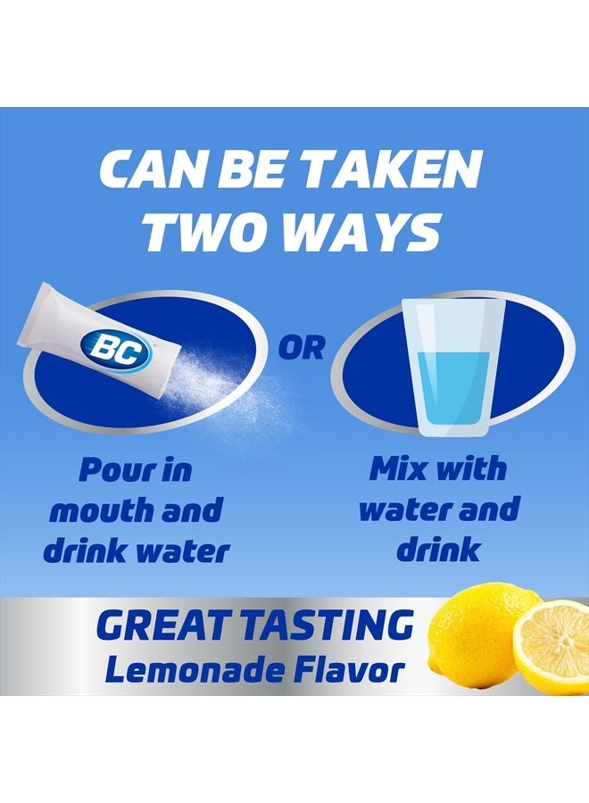 BC MAX Strength Fast Pain Relief Powder, Lemonade Flavor Aspirin 500mg and Acetaminophen 500mg Dissolve Packs, 16 Count - Image 4
