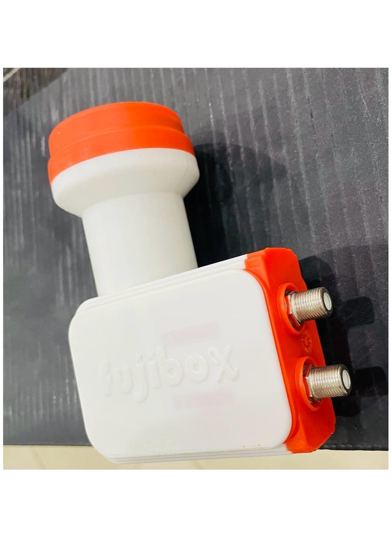 فوجي ستار فوجي ستار UHD 4K LNB عالمي مزدوج عالي الطاقة مع مخرجين للضوضاء .3 ديسيبل، FB-2100 (مخرج LNB مزدوج)، أبيض  - Image 2