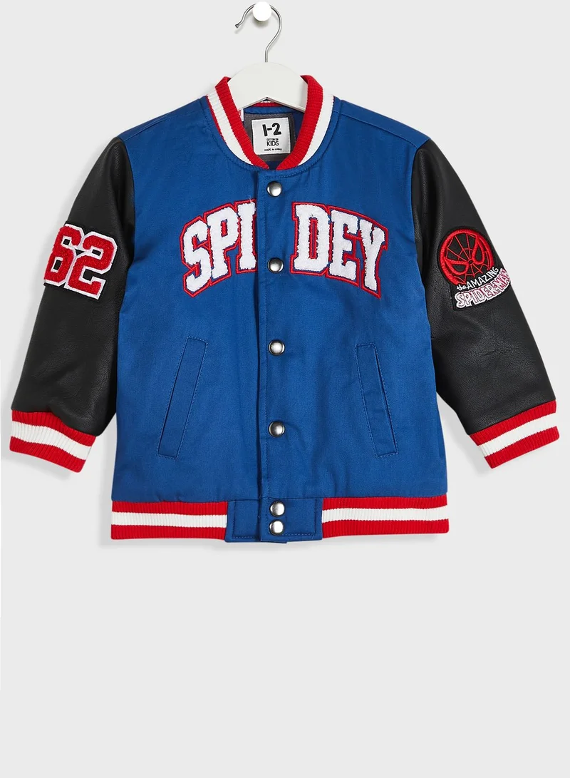 Cotton On Kids Spider Man Bomber Jacket