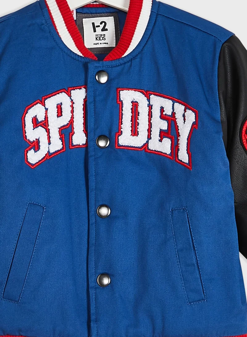 Cotton On Kids Spider Man Bomber Jacket
