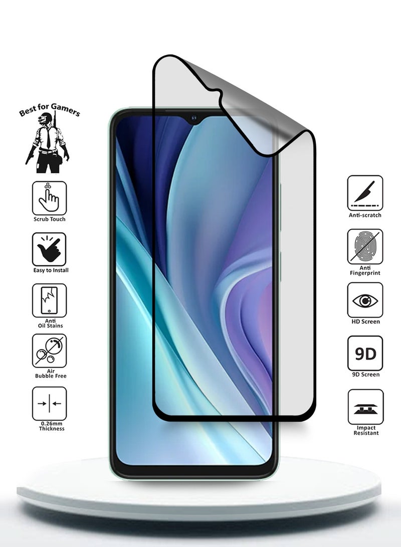 دبليو تيك واقي شاشة مرن غير لامع بغطاء كامل وغراء نانو سيراميك لهاتف Itel A50 4G 2024 شفاف/أسود - Image 2