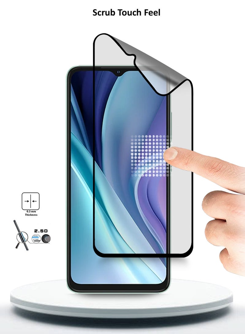 دبليو تيك واقي شاشة مرن غير لامع بغطاء كامل وغراء نانو سيراميك لهاتف Itel A50 4G 2024 شفاف/أسود - Image 4