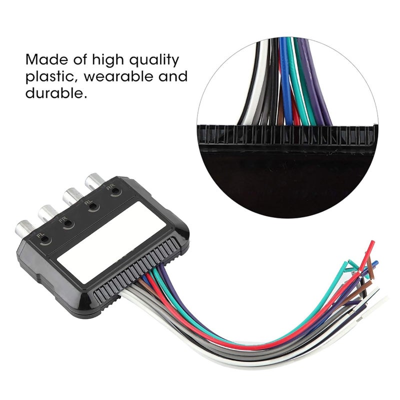klarako Audio High Low Converter, Car Stereo Subwoofer 4 Channel High to Low Audio Converter with Power Amplifier Control Wire Amplifiers - Image 3