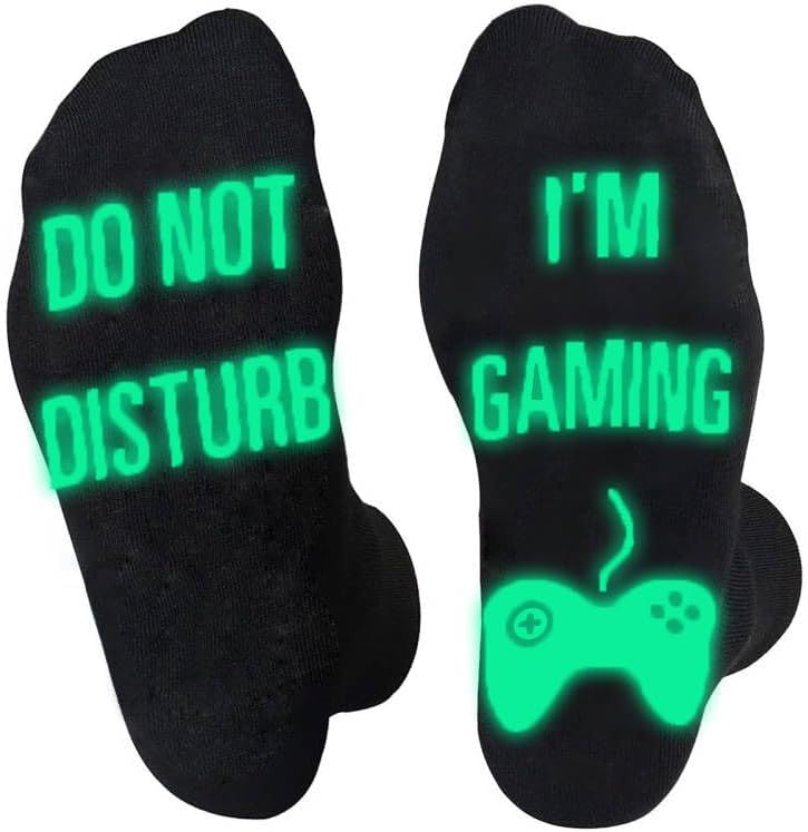 NDLBS Funny Christmas Gifts Novelty Gaming Socks Christmas Stocking Stuffers for Men Teens Boys Kids Him Adult Xmas Gifts - Image 1