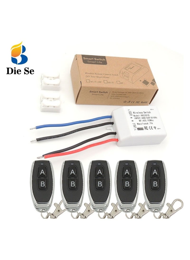 Diese Smart Bulb Light Switch 433Mhz RF Relay Receiver Board And Transmitter DIY Lighting Controller Easy Wiring AC 110V 220V - Image 1