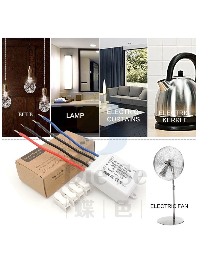 Diese Smart Bulb Light Switch 433Mhz RF Relay Receiver Board And Transmitter DIY Lighting Controller Easy Wiring AC 110V 220V - Image 2