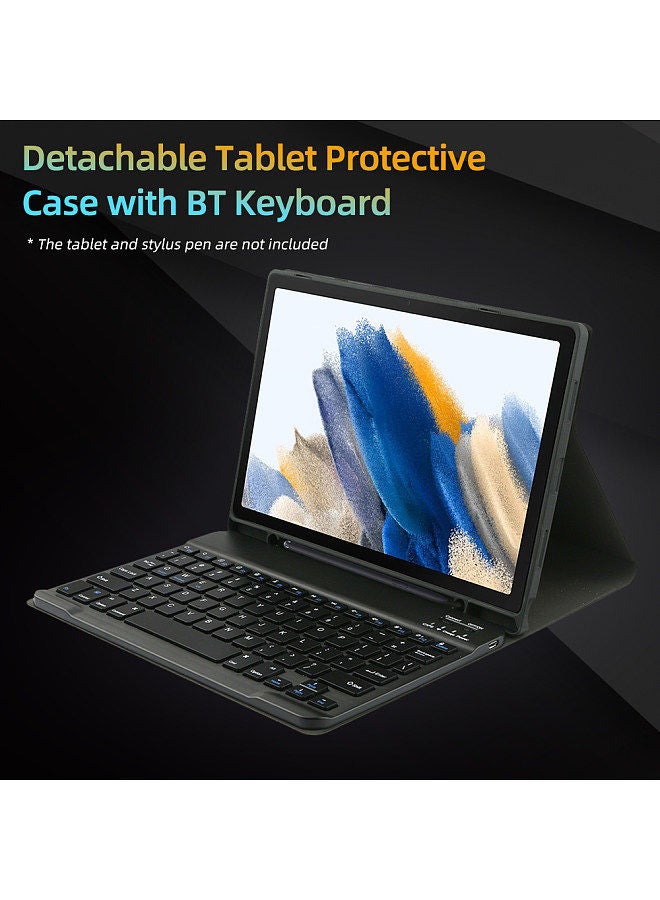 Portable Detachable Tablet Protective Case with BT Keyboard Pen Slot Compatible with Samsung Tab A7 10.4 2020/T500/T505/T507 Pink - Image 3