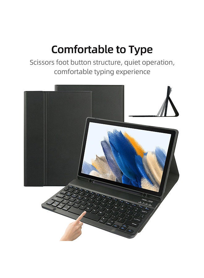 Portable Detachable Tablet Protective Case with BT Keyboard Pen Slot Compatible with Samsung Tab A7 10.4 2020/T500/T505/T507 Pink - Image 2