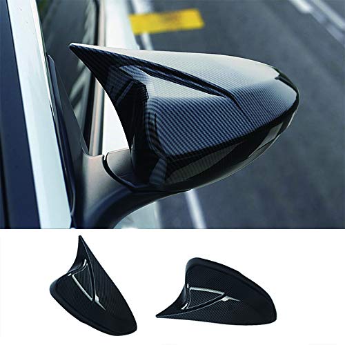 XITER ABS Carbon Fiber Style Cow Horn All Inclusive Rearview Mirror Cover Door Side Moulding Trim For Honda 10th 11th Accord 2018 2019 2020 2021 2022 2023 2024 2025,Carbon Fiber - Image 1
