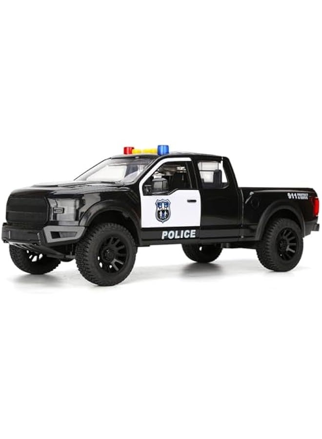 Police Pickup Truck Toys for 3+ Year Old Boys Big Police Car Toy with Sound and Light Friction Power Toy Trucks Birthday for Kids Ages 3-8 - Image 1