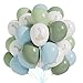 Motionchic 60 Pcs Bow Goose Balloons Set 12 Inch Pastel Pink Latex Balloons One Silly Goose Birthday Party Decorations Baby Shower DecorBlue - Image 3