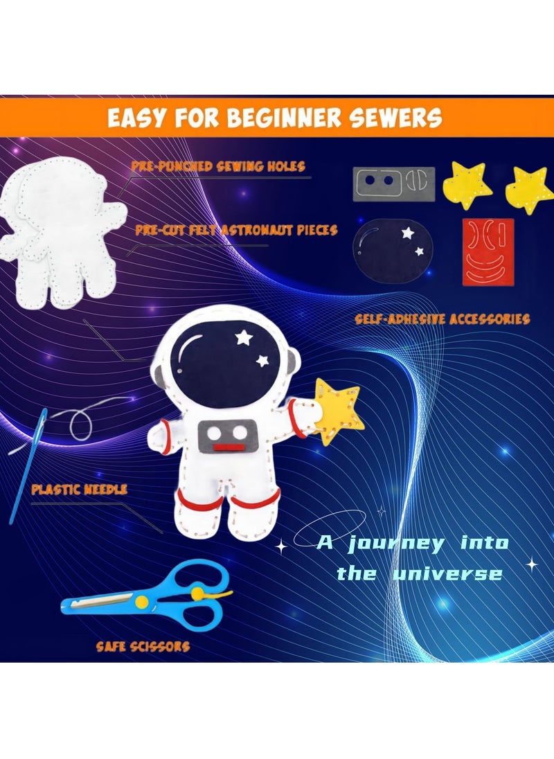 Generic - Kids Handmade Animal Sewing Kit - Universe Starry Sky Craft Kit DIY Sewing Set, Felt Plush Fun Stuffed Animals for Kids Ages 8-12, Suitable for Boys and Girls, Good for Beginners Educational Arts Crafts Sewing Creative Gifts - Image 1