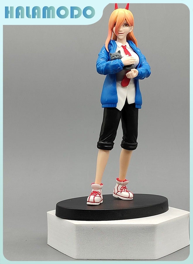 هالامودو سلسلة المنشار رجل يقف قوة نموذج الحرف اليدوية ، شخصيات الرسوم المتحركة لعبة ديكور 18.5 سم - Image 2