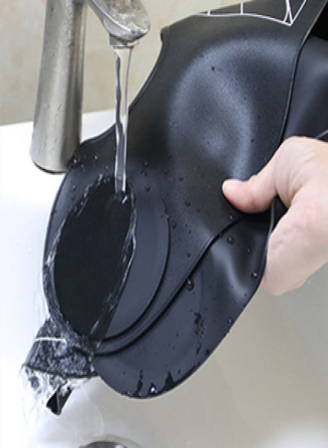 Aiseely Hair Cutting Collar Hair Salon Stylist Cape Waterproof Rubber Neck Wrap Neck Guard Professional Hair Dye Cover Smock For Hairdressing Hair Cut Accessories - Image 2