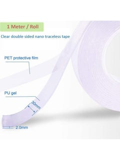 AIWANTO 2 Pack Nano Tape Double Sided Heavy Duty (3 Meter) Carpet Tape Multipurpose Mounting Tape Strong Sticky Adhesive Tape Removable Transparent Wall Hanging Tape  - Image 4