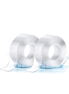 AIWANTO 2 Pack Nano Tape Double Sided Heavy Duty (3 Meter) Carpet Tape Multipurpose Mounting Tape Strong Sticky Adhesive Tape Removable Transparent Wall Hanging Tape  - Image 1
