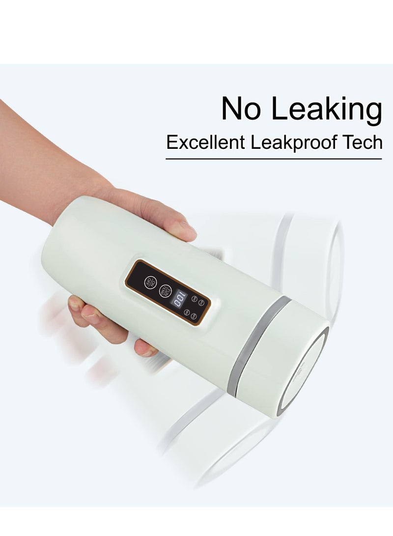 SYOSI Travel Kettle 4 Preset Temperature Control Fast Water Boil Portable Electric Kettle Stainless Material Automatic Shut off Tea Pot Suitable for Milk Coffee Water and Making Tea 350ml Green  - Image 4