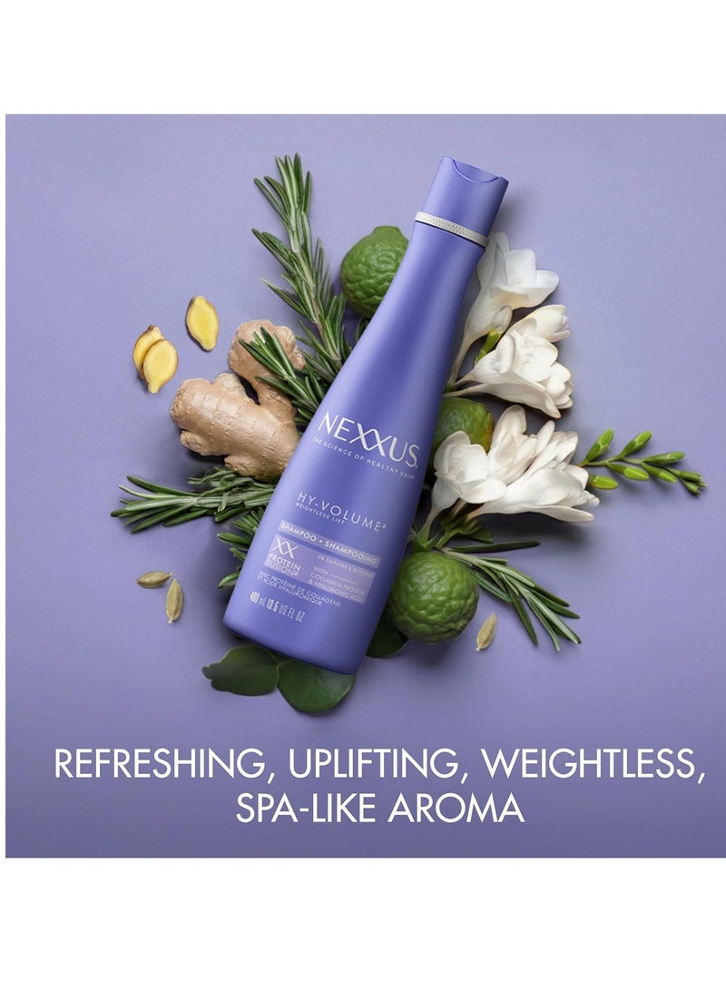 Nexxus Nexxus HY-VOLUME Weightless Lift Shampoo PROTEIN FUSION with Collagen Protein & Hyaluronic Acid For Flat & Limp Hair for 48 Hours of Volume 13.5 Fl Oz - Image 2