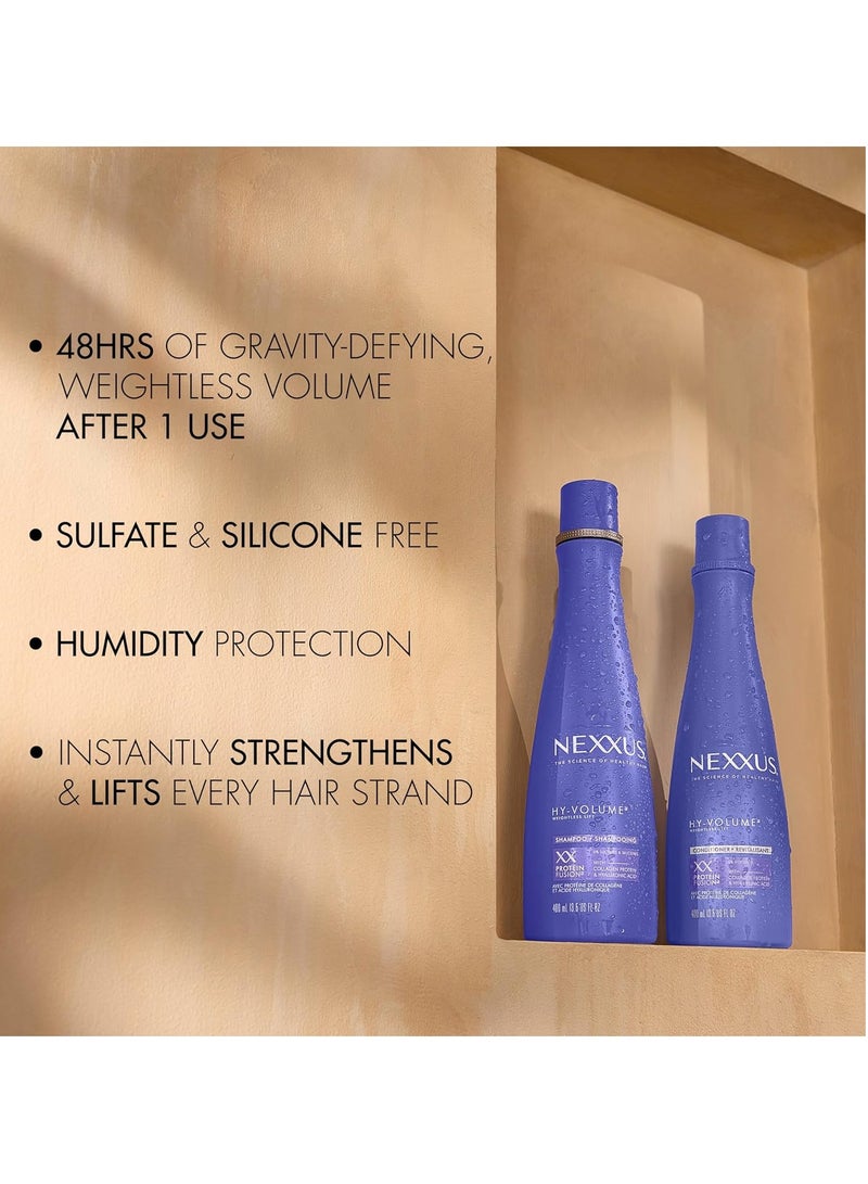 Nexxus Nexxus HY-VOLUME Weightless Lift Shampoo PROTEIN FUSION with Collagen Protein & Hyaluronic Acid For Flat & Limp Hair for 48 Hours of Volume 13.5 Fl Oz - Image 3