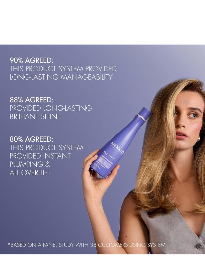 Nexxus Nexxus HY-VOLUME Weightless Lift Shampoo PROTEIN FUSION with Collagen Protein & Hyaluronic Acid For Flat & Limp Hair for 48 Hours of Volume 13.5 Fl Oz - Image 4