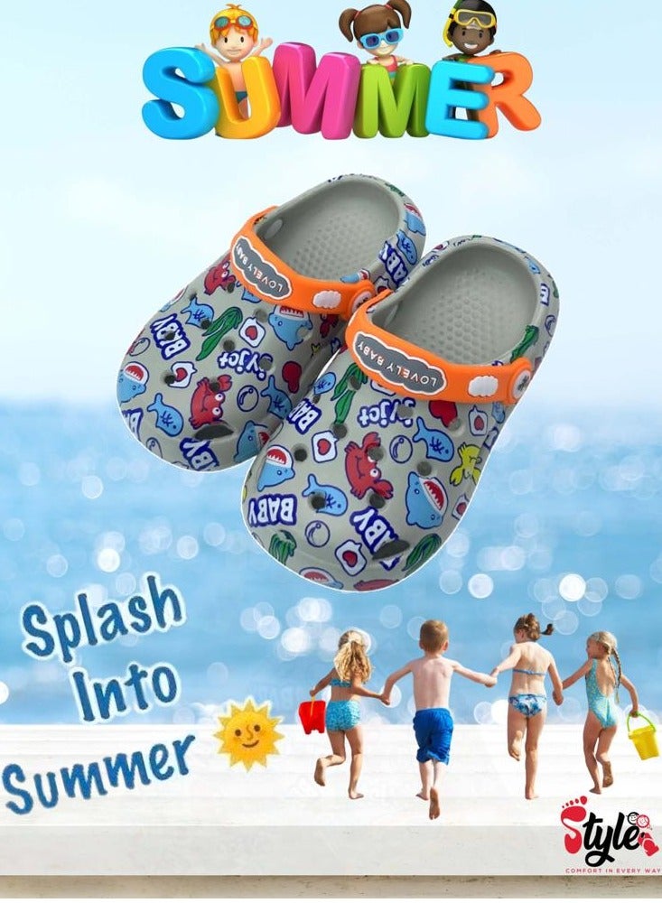 Style Kids Anti Slip Cartoon Printed Sandals And Clogs Slippers - Image 1