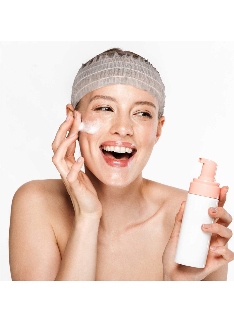 Loquat 100 Pieces Disposable Spa Headbands, Soft Stretch Non-Woven Facial Cloth - Image 4