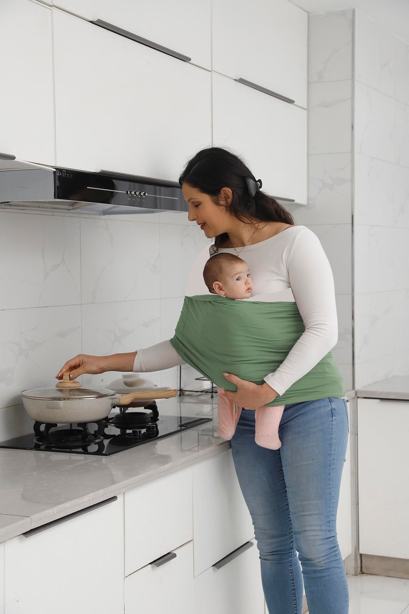 Kloovete Baby Wrap Carrier, Reversible Bonding Comforter, Soft & Stretchy Baby and Infant Sling, Perfect Baby Carrier Wrap Sling for Newborn and Infant up to 35 lbs. - Image 4