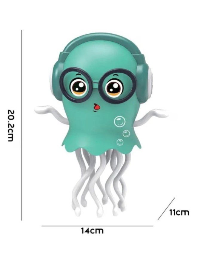 Baby Dancing Octopus Toy, Jelly Fish Electric Crawling Toy with Light and Music, Luminous and Moving, Birthday Gift for Boys and Girls (Green) - Image 3