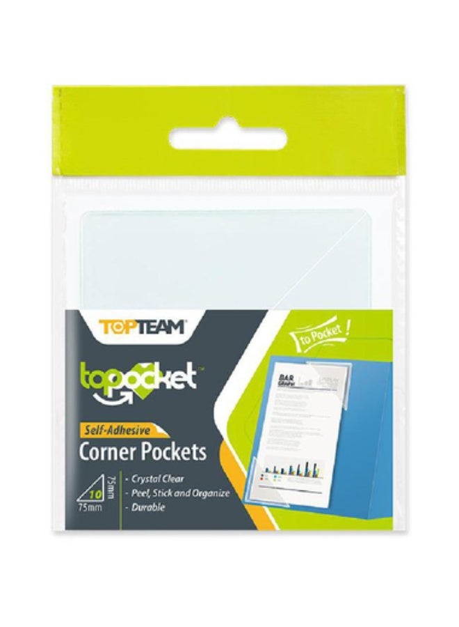 Self Adhesive Document Holder Corner PocketClear