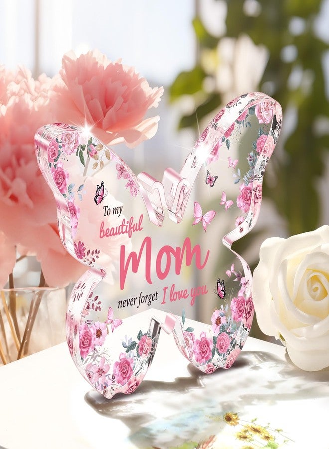 Eletorot Mothers Day Mom Gifts from Daughter Son - Eletorot Butterfly Shaped Acrylic Keepsake Gifts for Mom Wife Grandma Nana on Mothers Day, Christmas, Unique Mom Birthday Gifts, 5x3.8 IN - Image 3