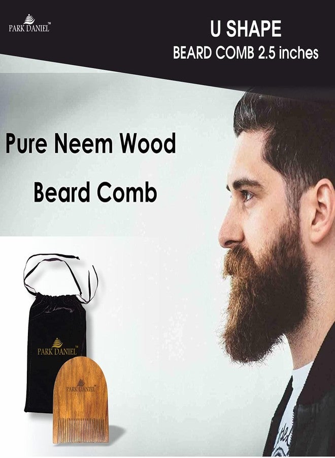 Park Daniel Handcrafted Wooden U Shaped Beard Comb 2.5 Inches Pack of (3 Pcs.) - Image 5