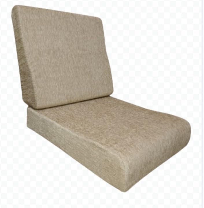 A G S Chairs Sofa Cushion Mould Foam 5 Years Warranty with Zip Cover Attractive Colour Beige one seat one Back seat Size 21 x 22 Back 21 x 18 - Image 2