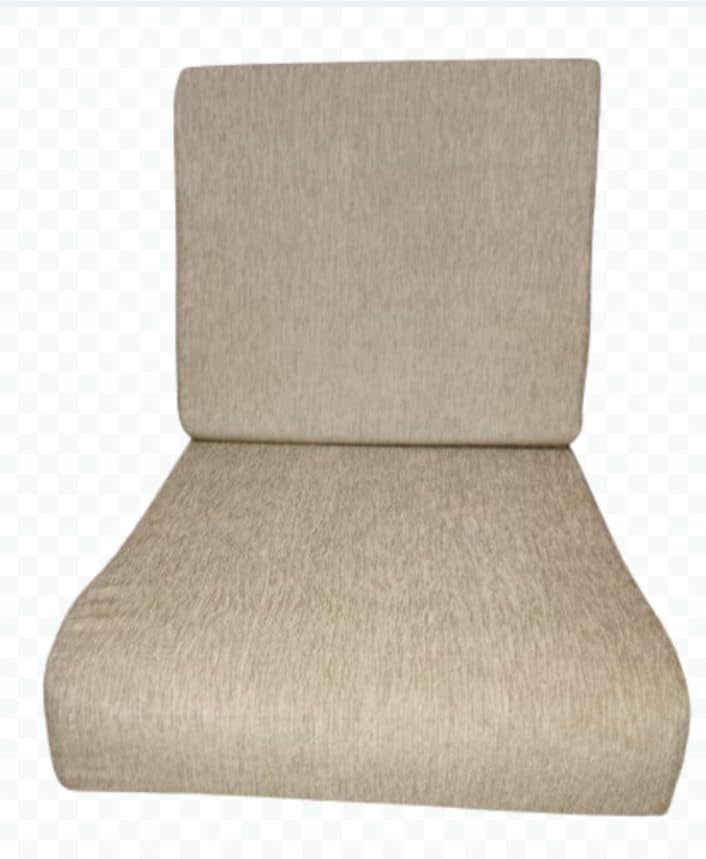 A G S Chairs Sofa Cushion Mould Foam 5 Years Warranty with Zip Cover Attractive Colour Beige one seat one Back seat Size 21 x 22 Back 21 x 18 - Image 3