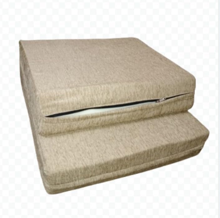 A G S Chairs Sofa Cushion Mould Foam 5 Years Warranty with Zip Cover Attractive Colour Beige one seat one Back seat Size 21 x 22 Back 21 x 18 - Image 4