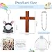 Silipull 12 Sets of Mini Donkey Plush Religious Nativity Stuffed Animal Jesus Christian Gifts Donkey Keychain for Christening Easter - Image 4