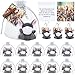 Silipull 12 Sets of Mini Donkey Plush Religious Nativity Stuffed Animal Jesus Christian Gifts Donkey Keychain for Christening Easter - Image 2