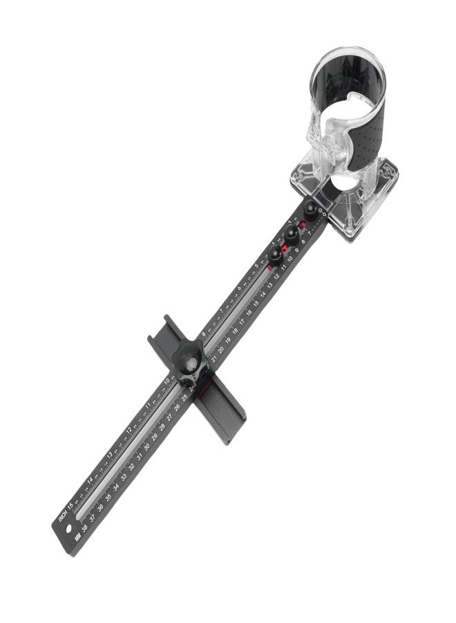 Router Milling Groove Bracket Aluminum Alloy Adjustable Multifunctional Router Circle Cutting Jig with Detachable Router Base - Image 4