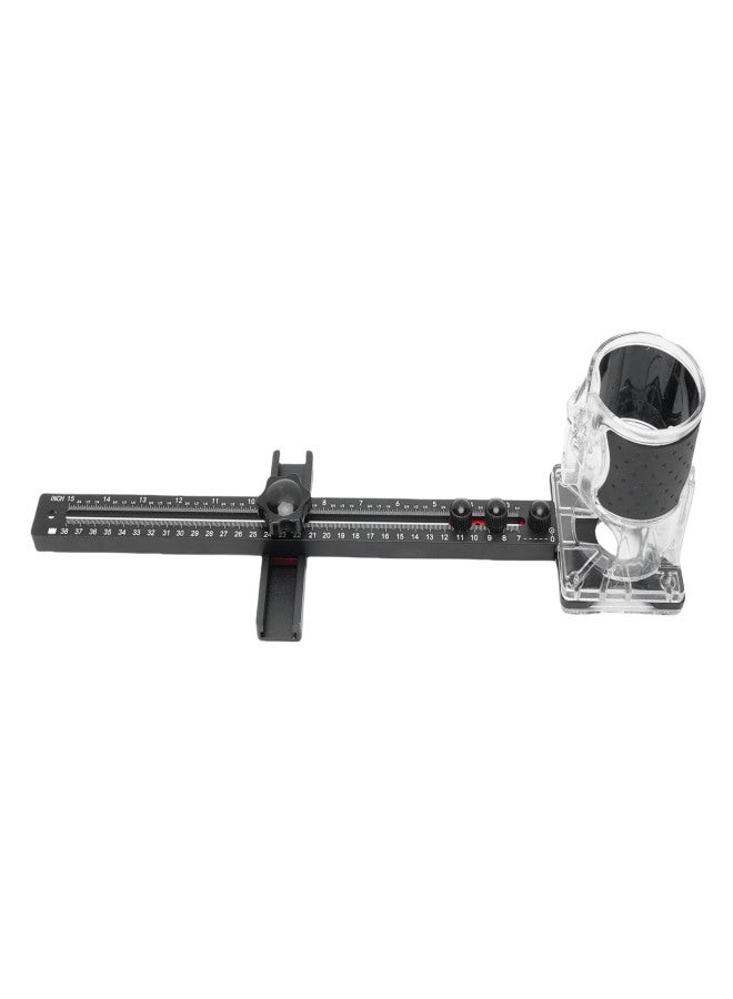 Router Milling Groove Bracket Aluminum Alloy Adjustable Multifunctional Router Circle Cutting Jig with Detachable Router Base - Image 2