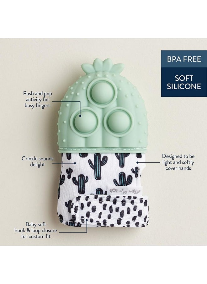 Itzy Ritzy Itzy Ritzy Popper Teether Mitt (Cactus)  - Image 2