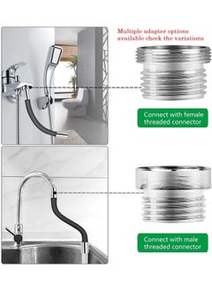 Krivety KRIVETY Universal Foaming Extension Tube360Free Bending Faucet Lengthening ExtenderUniversal Foaming Extension Tube with ConnectorFlexible Sink Extender BLACK 50 CM  - Image 4