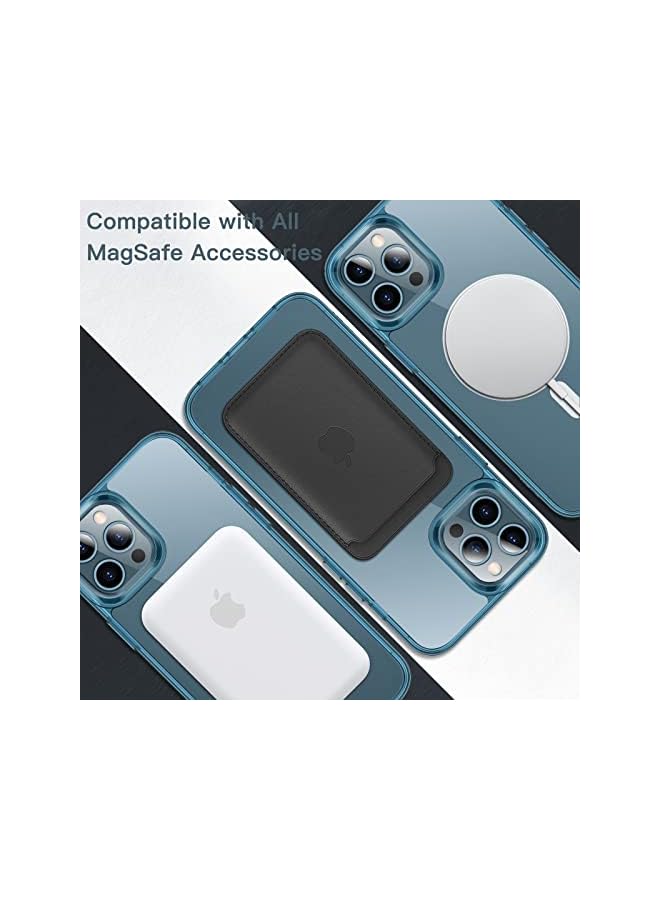 Jetech Magnetic Case for iPhone 12 Pro Max 6.7-Inch Compatible with MagSafe Wireless Charging, Shockproof Phone Bumper Cover, Anti-Scratch Clear Back (Navy) - Image 5