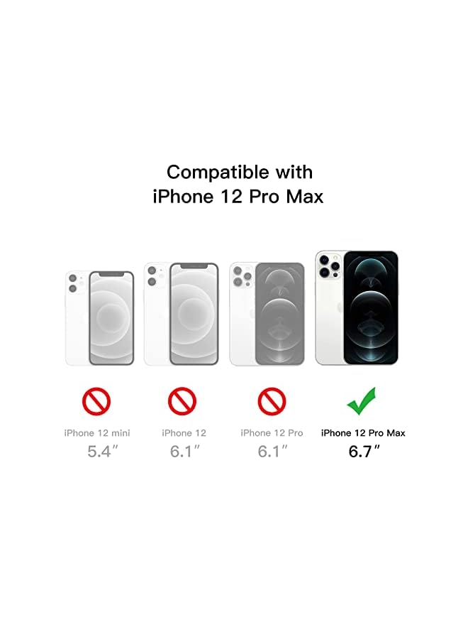 Jetech Magnetic Case for iPhone 12 Pro Max 6.7-Inch Compatible with MagSafe Wireless Charging, Shockproof Phone Bumper Cover, Anti-Scratch Clear Back (Navy) - Image 3