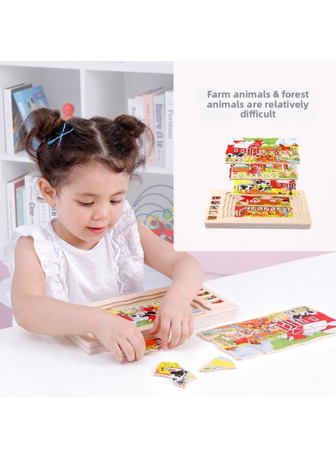 Onshine Five-storey Boys' And Girls' Human Body Structure Puzzle Children's Body Cognition Enlightenment Education Wood Puzzle-Color:Human Boy - Image 5