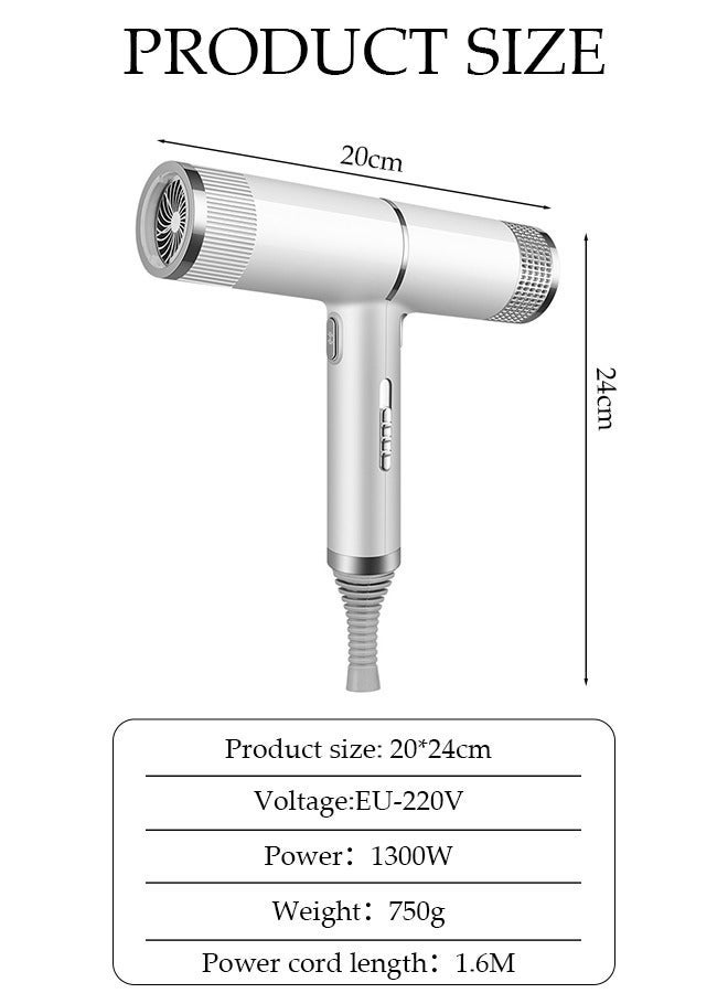 DUNISO Ionic Hair Dryer for Women Men, 3 speeds Fast Drying Low Noise Blow Dryer with 2 Concentrator Nozzle 360° Rotating Nozzle for Home Salon Travel - Image 4