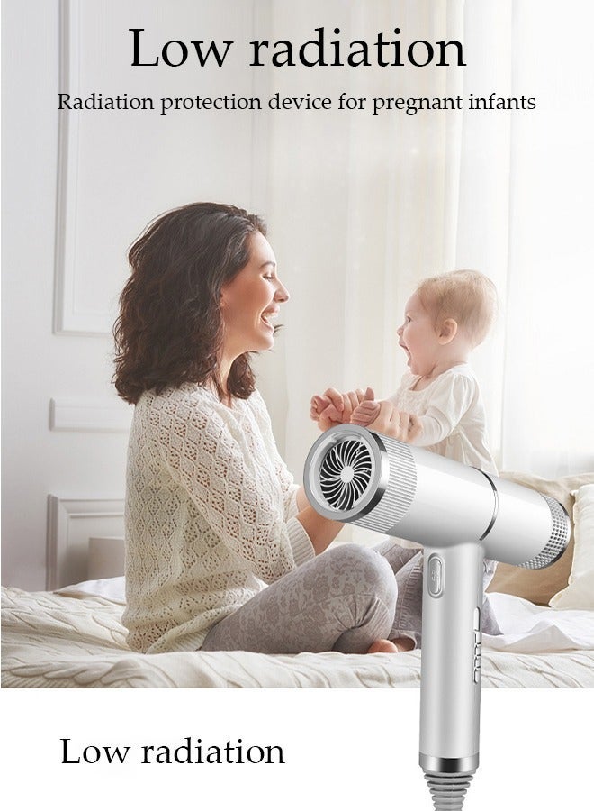 DUNISO Ionic Hair Dryer for Women Men, 3 speeds Fast Drying Low Noise Blow Dryer with 2 Concentrator Nozzle 360° Rotating Nozzle for Home Salon Travel - Image 5