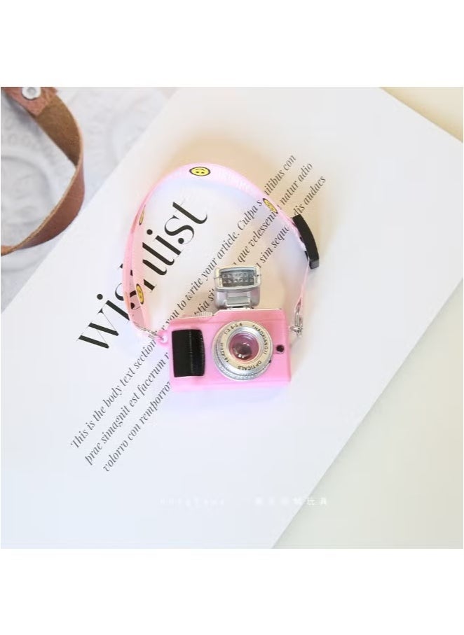 LABUBU 15cm and 17cm Labubu doll fashion style suit doll clothes Labubu clothes (three-piece set) - Clothing + light pink heart velvet hat + pink tilted small camera (doll not included)  - Image 5