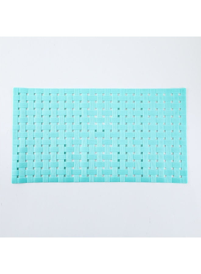 NIBEMINENT Hollow Out Anti-Skid Bathroom Mat Light Green 39 x 71cm