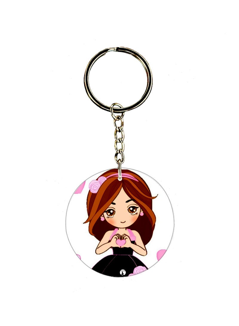 RKN The Animie Girl Printed Keychain